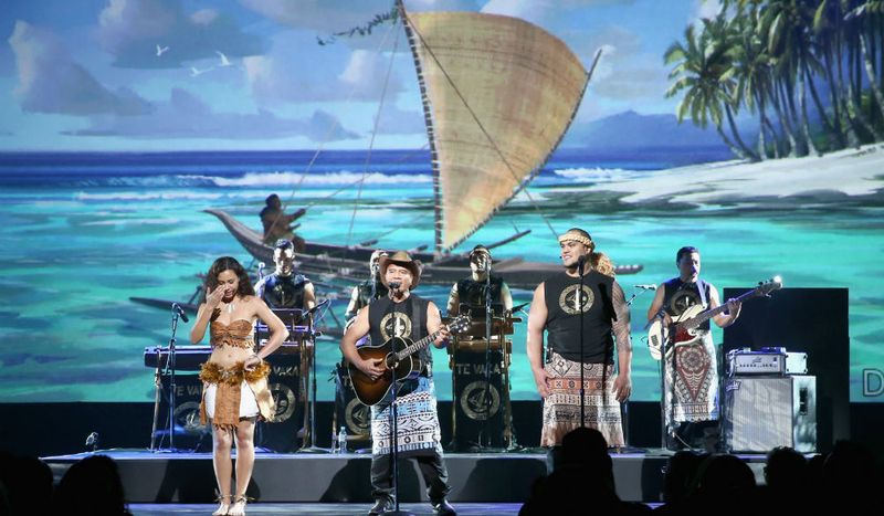 Te Vaka performs at the D23 Expo in 2015.